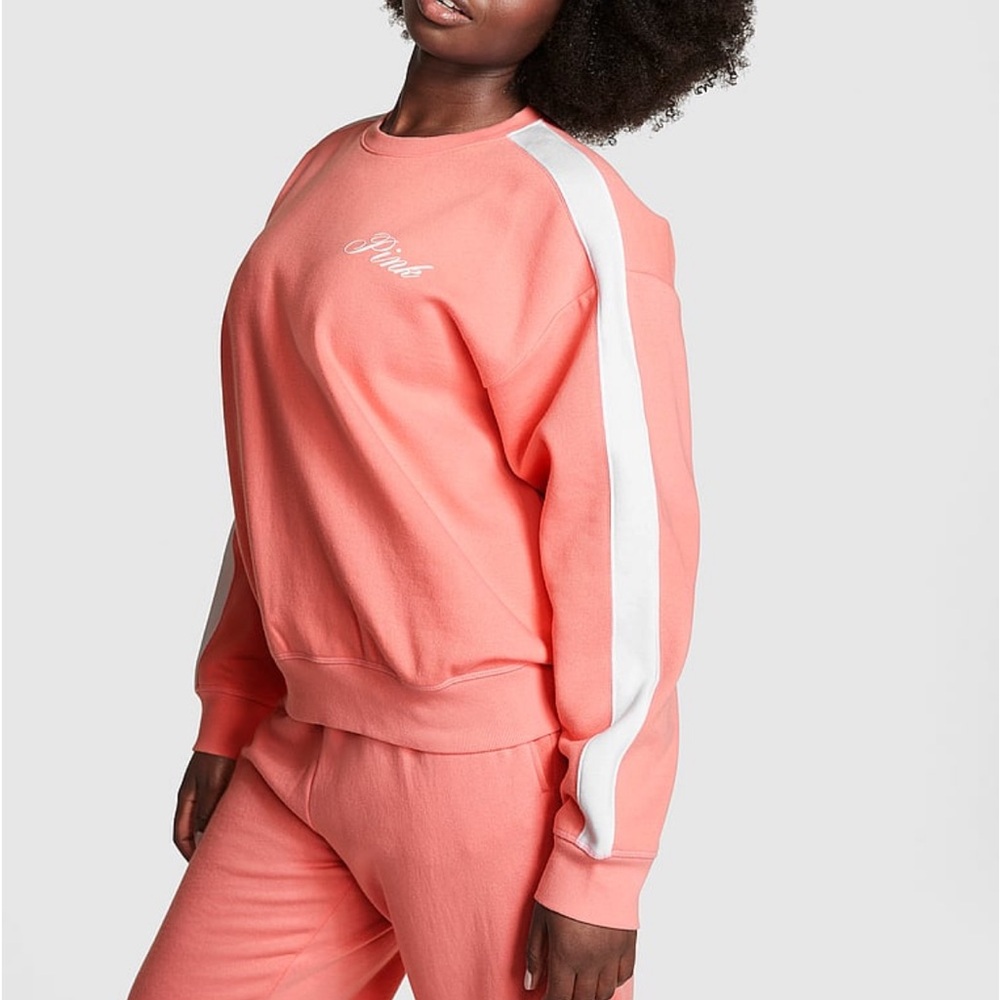 VS PINK IVY FLEECE CLASSIC CREW SWEATSHIRT XL NWT